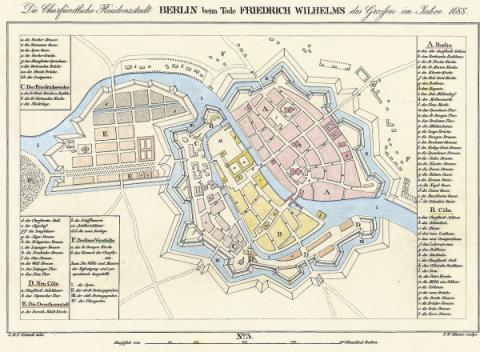 Geschiedenis van Berlijn - Kaart rond 1688